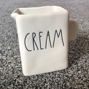Rae Dunn CREAM Coffee Creamer Holder / Dispenser
